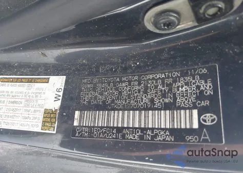 2007 Scion Tc z USA, uszkodzony, nr VIN JTKDE177070191451